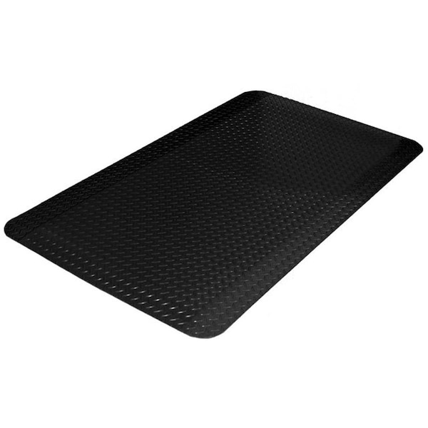Ricki'S Rugs 442S2436SBK Diamond-Dek Sponge Anti-Fatigue Mats - Black - 36in.L x 24in.W x 0.563in.H RI2940140 - main